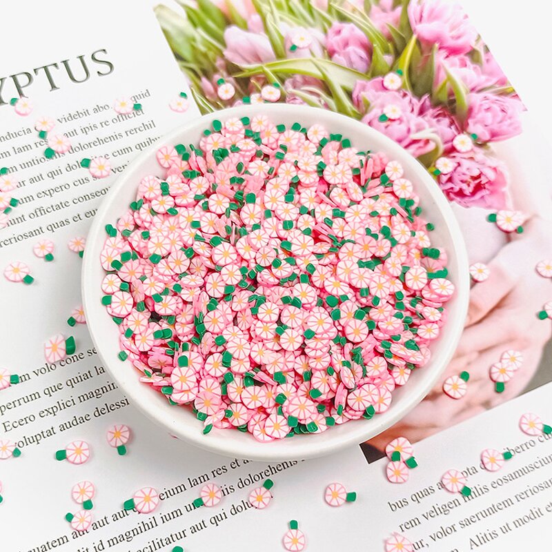 Polymer Clay Slice Factory - 5mm Daisy Flower for Nail Art Decoration