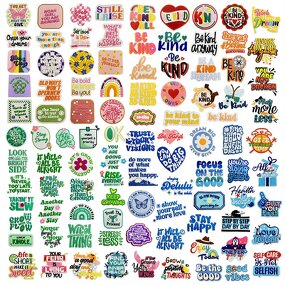 Embroidered Patches Manufacturer - Positive Energy Slogan Iron on