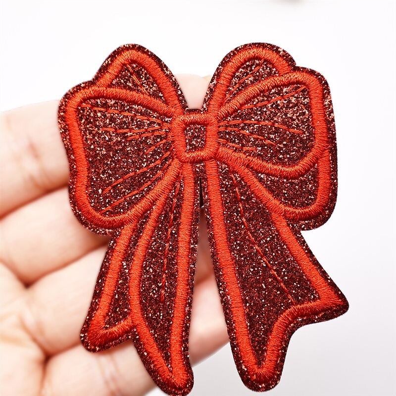 Iron on Patches Manufacturer - Heat Press Glitter Star Bow for Clothes
