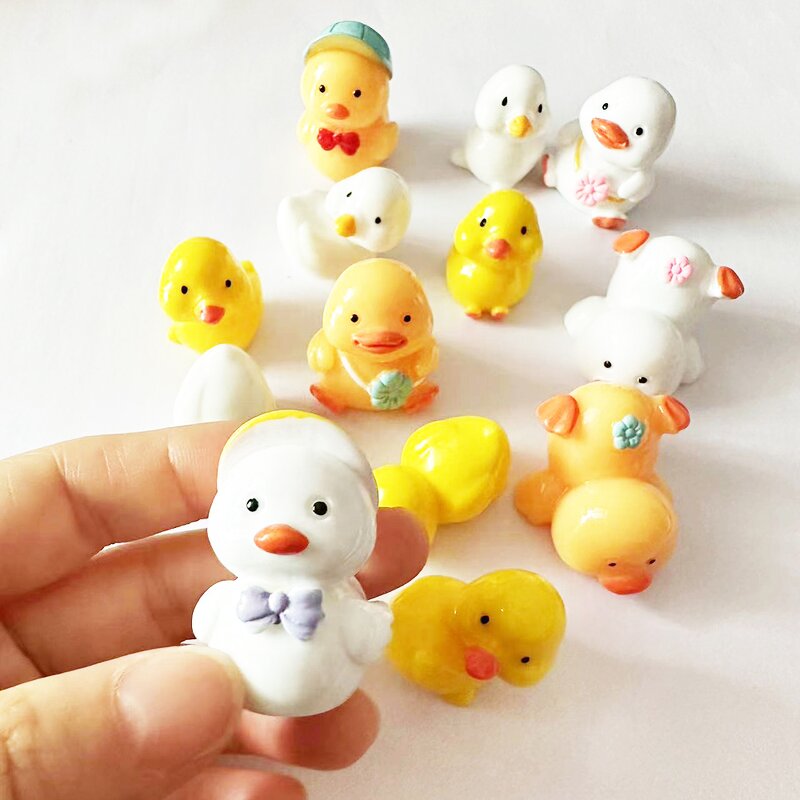 Duck Resin Charm Manufacturer - Kawaii White Yellow Animal DIY Accessories