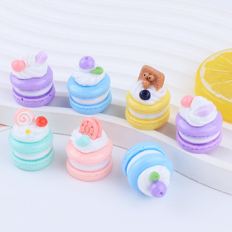 Cake Resin Charm Manufacturer - Round Triangle Shape Keyring Part DIY