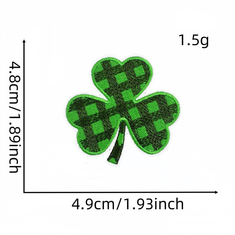St Patrick Iron on Patches Manufacturer - Three Leaf Clover Embroidered