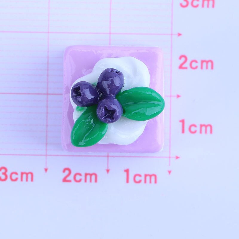 Fruit Cake Resin Charm Factory - 3D Fake Food Mold Keyring Accessories