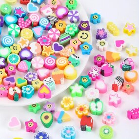 Polymer Clay Beads Manufacturer - 10mm Custom Design for Bracelet Making