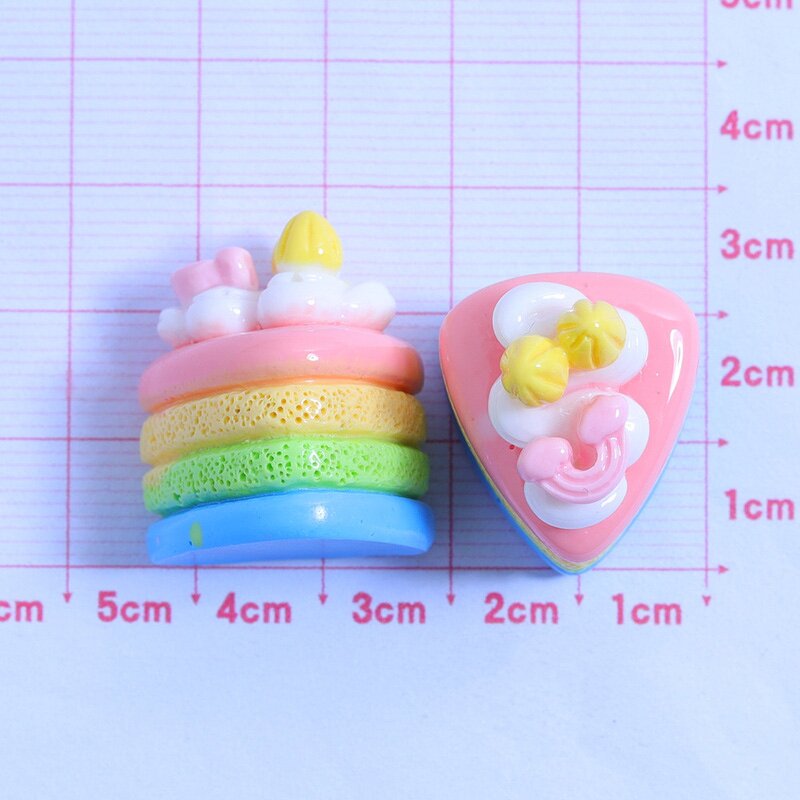 Cake Resin Charm Manufacturer - Round Triangle Shape Keyring Part DIY