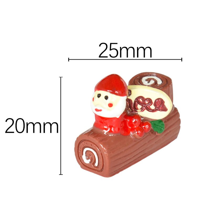 Christmas Food Resin Cabochon Factory - 3D Miniature Santa Snowman DIY