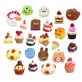Animal Resin Cabochon Factory - Bear Strawberry Cake Miniature Food DIY