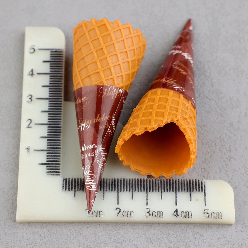 Miniature Resin Cabochon Manufacturer - 3D Ice Cream Cone Design DIY