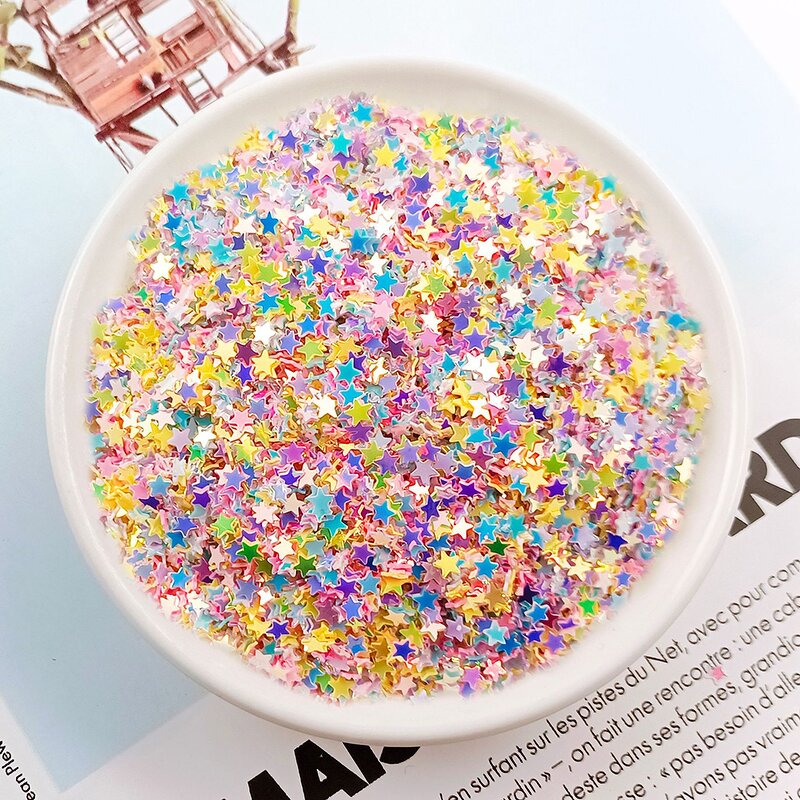 Star Sequins Supplier - Bulk 3mm 4mm PVC for Nail Art Craft