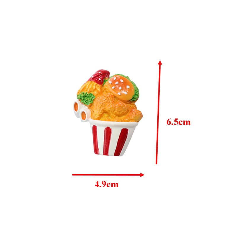 Hamburger Resin Cabochon Manufacturer - Large Flatback Charm Keychain DIY