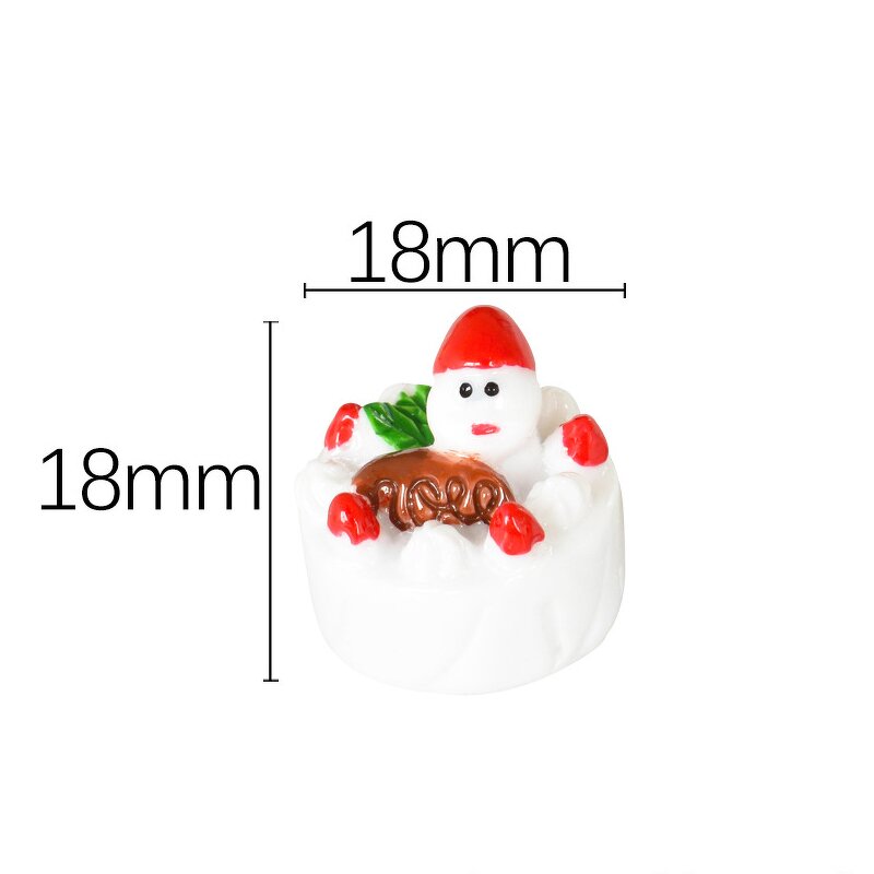Christmas Food Resin Cabochon Factory - 3D Miniature Santa Snowman DIY