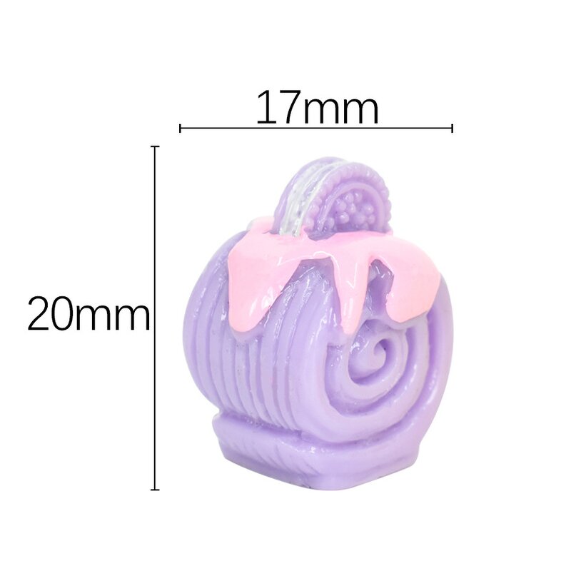 Macaron Resin Charm Factory - Triangle Crepe Roll Cake Keychain DIY