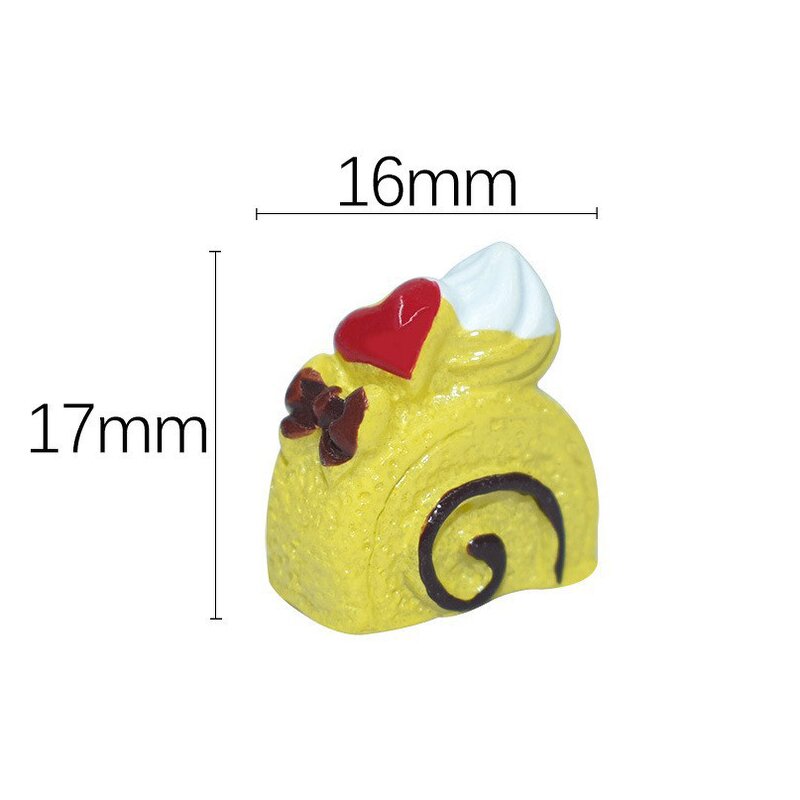 Macaron Resin Charm Factory - Triangle Crepe Roll Cake Keychain DIY