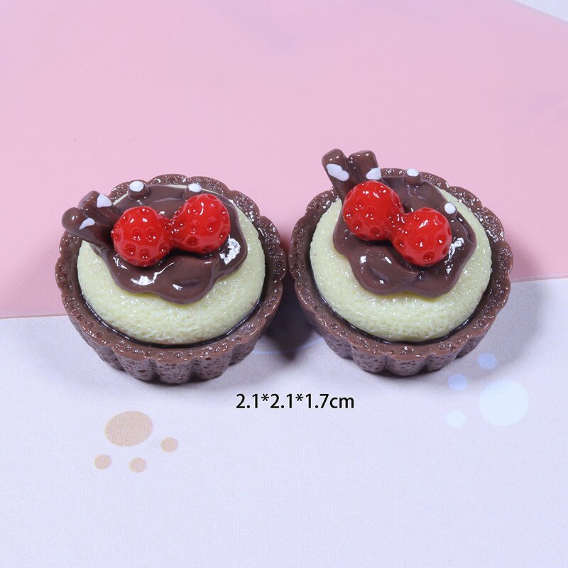 Fruit Resin Cabochon Factory - Miniature Cupcake Pudding Cake Ornament