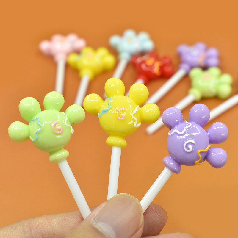 Paw Resin Cabochon Manufacturer - Hand Claw Lollipop Design Flat Back