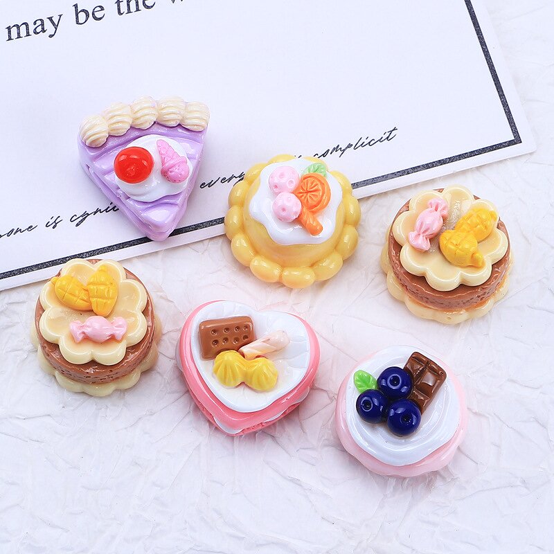 Fruit Cake Resin Charm Factory - 3D Fake Food Mold Keyring Accessories