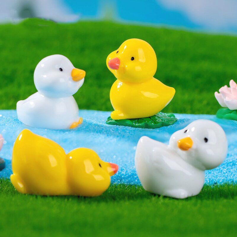 Duck Resin Charm Manufacturer - Kawaii White Yellow Animal DIY Accessories