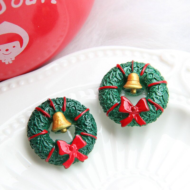 Christmas Resin Cabochon Factory - 3D Donut Garland Design DIY Keychain