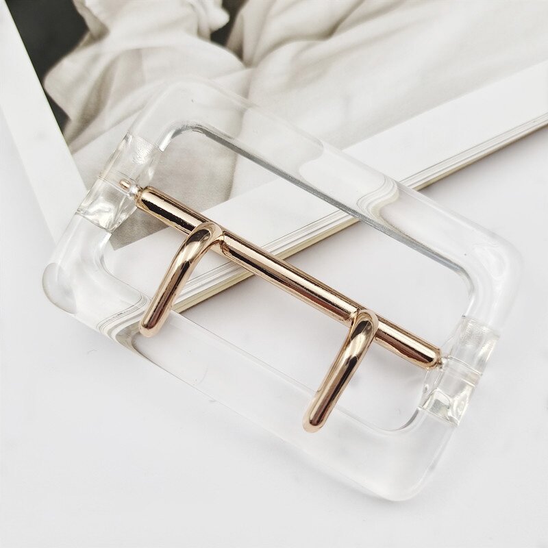 Resin Belt Buckle Factory - Rectangle Two Part Double Pin for Coat