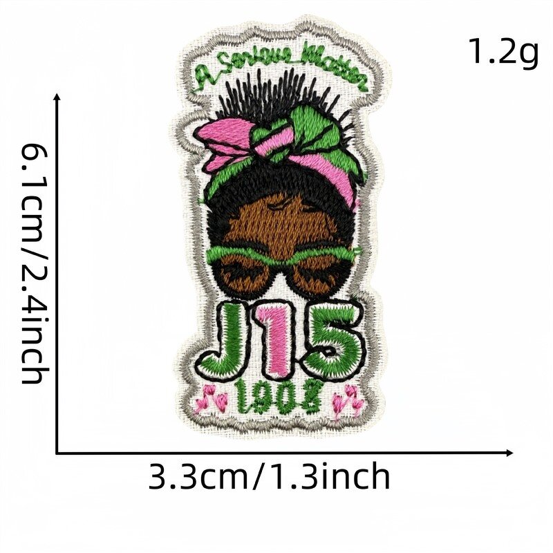 Sorority Iron on Patches Factory - 1908 Aka Club Design Custom Embroidered