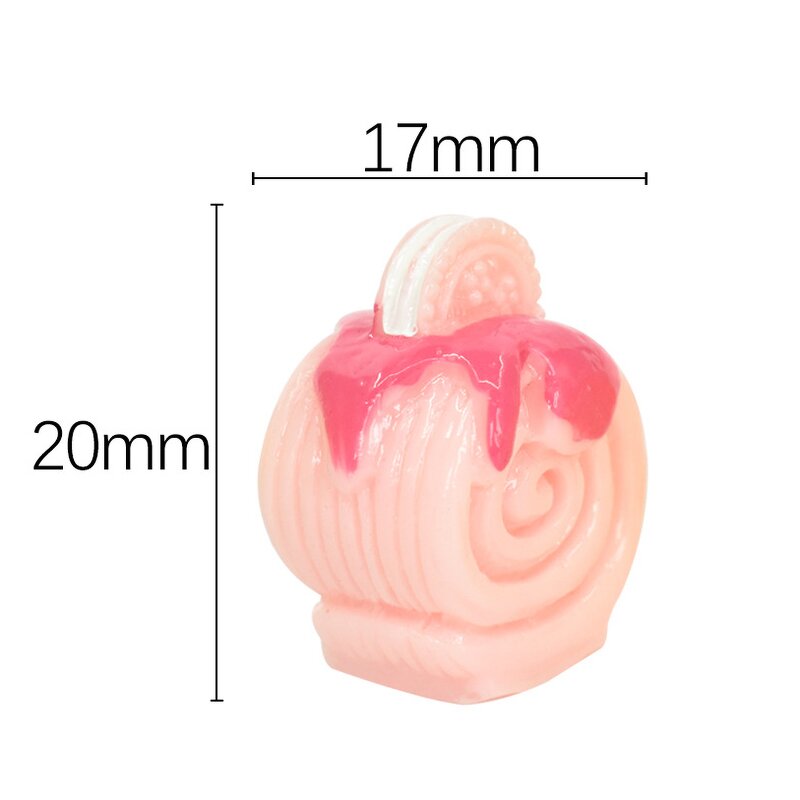 Macaron Resin Charm Factory - Triangle Crepe Roll Cake Keychain DIY