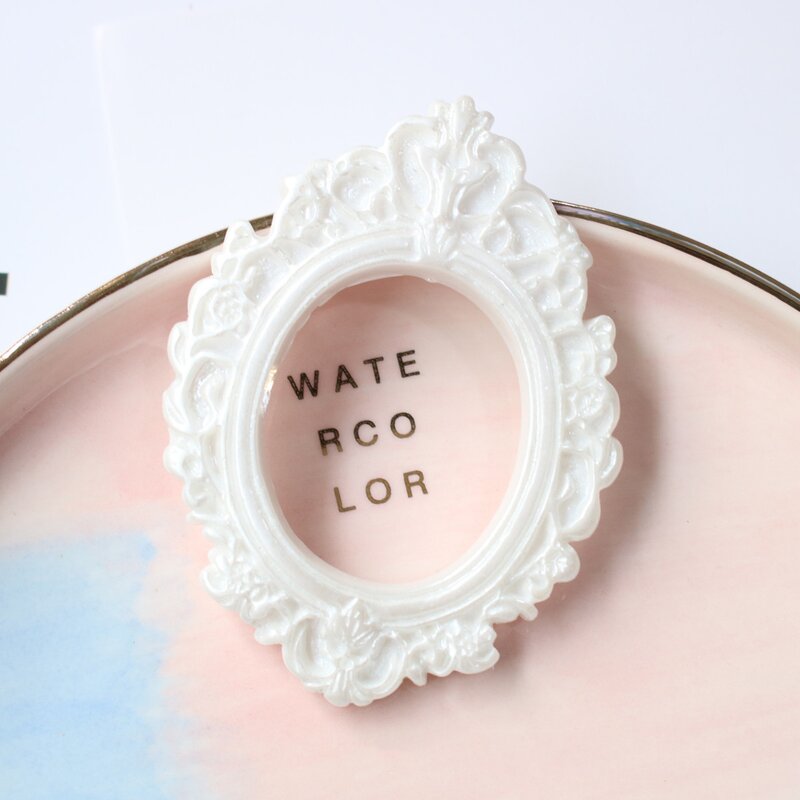 Photo Frame Resin Cabochon Factory - Electroplate Oval Shape DIY Charm