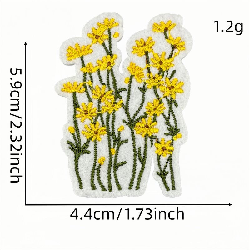 Custom Iron on Patches Factory - Flower Logo Word Design Felt