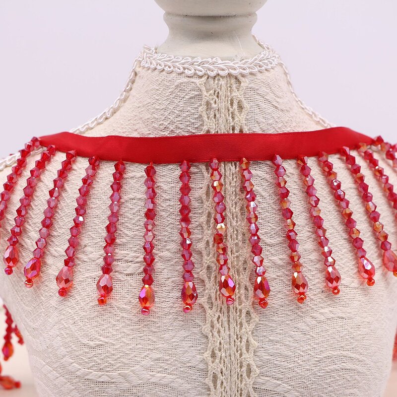 Tassel Trim Manufacturer - 5.5cm Fringe Crystal Bead Curtain Decoration