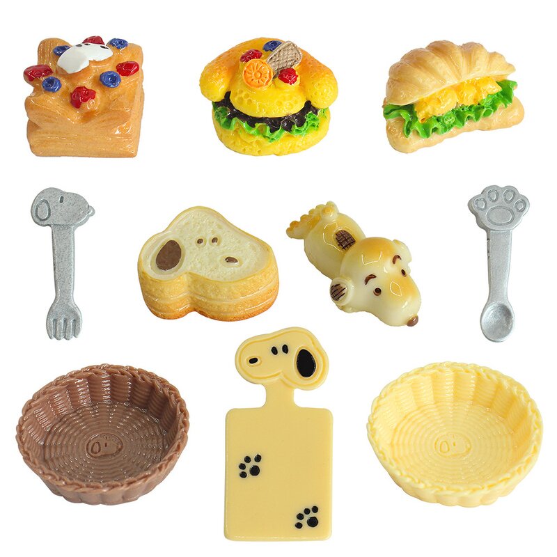Hamburger Resin Cabochon Manufacturer - 3D Miniature Dog Eat Theme DIY