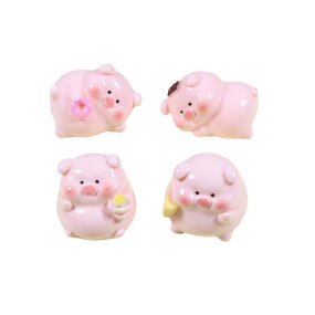 Pig Resin Cabochon Manufacturer - Kawaii Pink Fat Design Elf Props