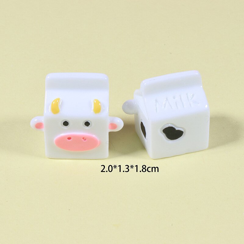 Dairy Cow Resin Charm Factory - Small 3D Miniature Infant Keyring