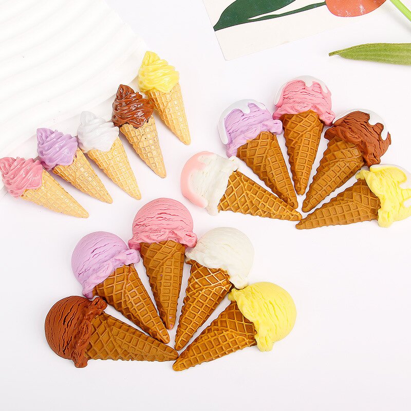 Ice Cream Resin Cabochon Factory - Large Flat Back for Phone Case Decoration