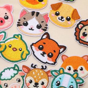 Animal Iron on Patches Factory - Small Head Design for Children Clothes
