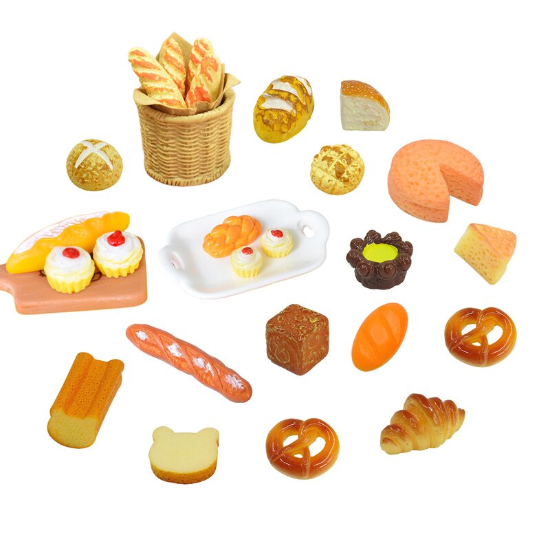 Bread Resin Cabochon Factory - 3D Miniature Food Model Kids Toy DIY