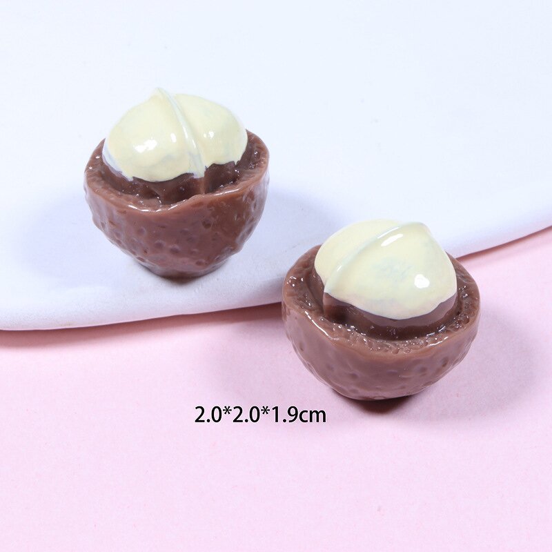 Nut Resin Charm Manufacturer - 3D Artificial Shape Keyring Pendant DIY