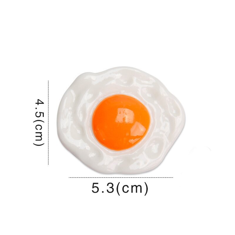 Fried Egg Resin Cabochon Manufacturer - Large Flatback Charm for Keychain