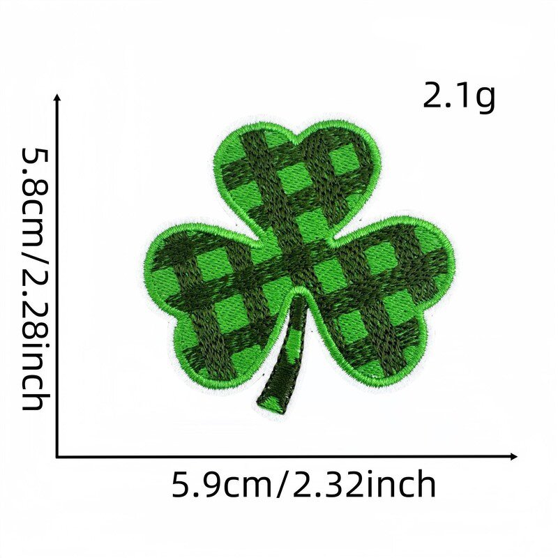 St Patrick Iron on Patches Manufacturer - Three Leaf Clover Embroidered