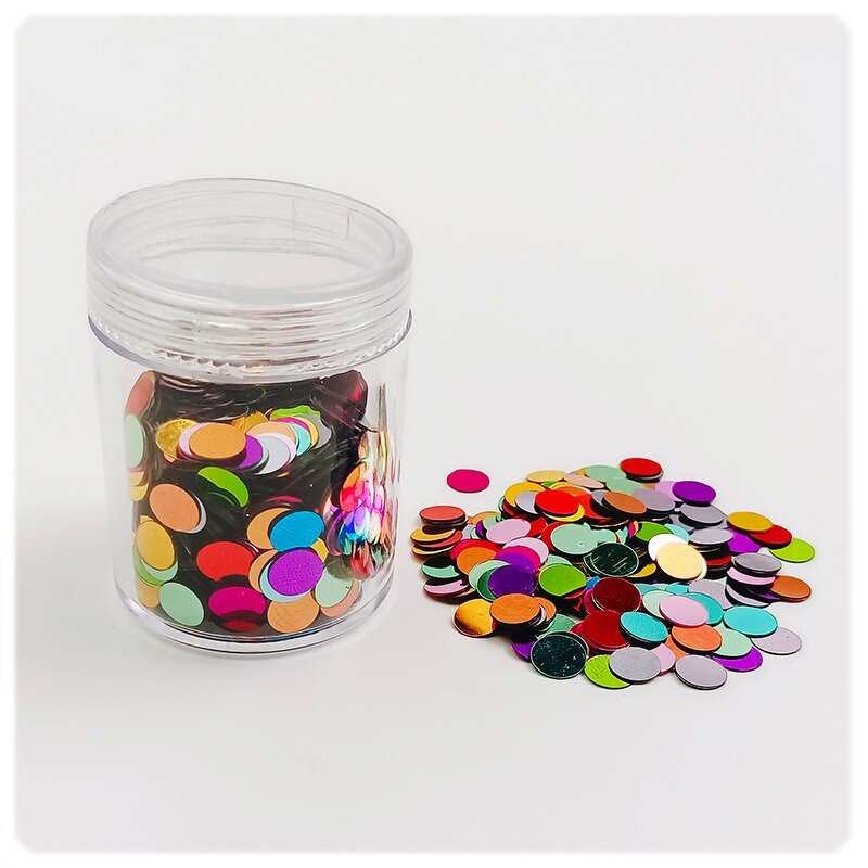 PVC Sequins Manufacturer - Bulk Custom 6mm Round Flat for Phone Case Decoration