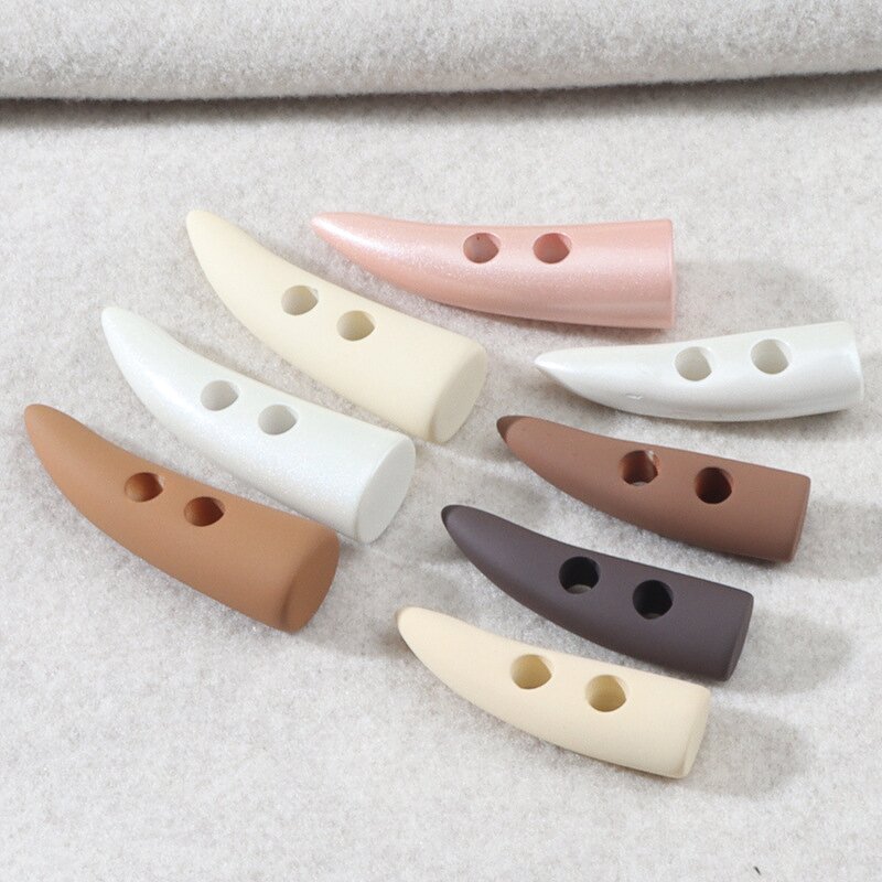 Resin Toggle Button Manufacturer - Varnish Print 45mm 55mm Overcoat