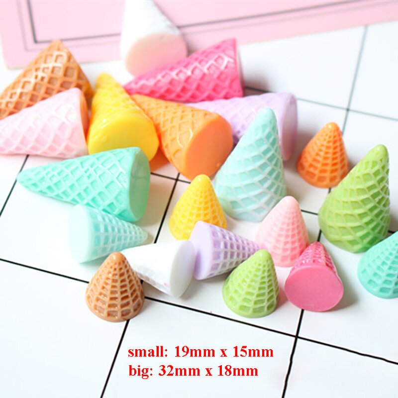 Ice Cream Resin Cabochon Manufacturer - Two Size Artificial 3D Keyring