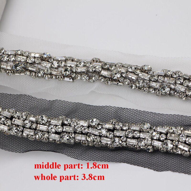 Beaded Lace Trim Manufacturer - Heavy Crystal Rhinestone Collar Cuff DIY