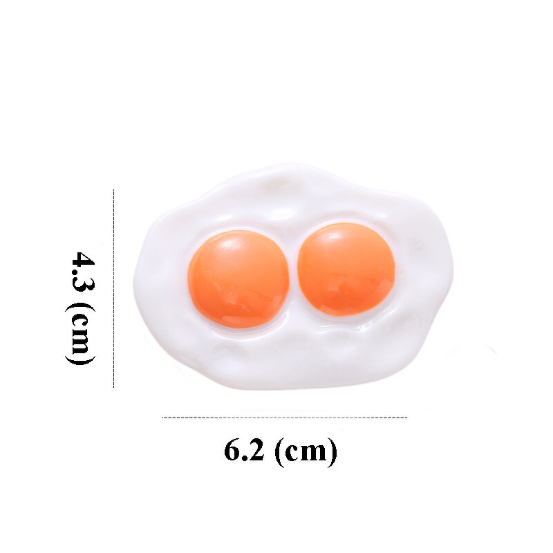 Fried Egg Resin Cabochon Manufacturer - Large Flatback Charm for Keychain
