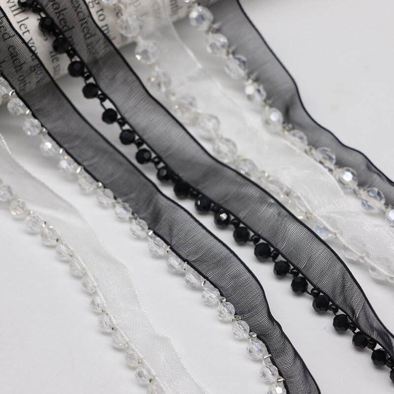 Guipure Lace Trim Factory - White Black Crystal Tape Clothing Decoration
