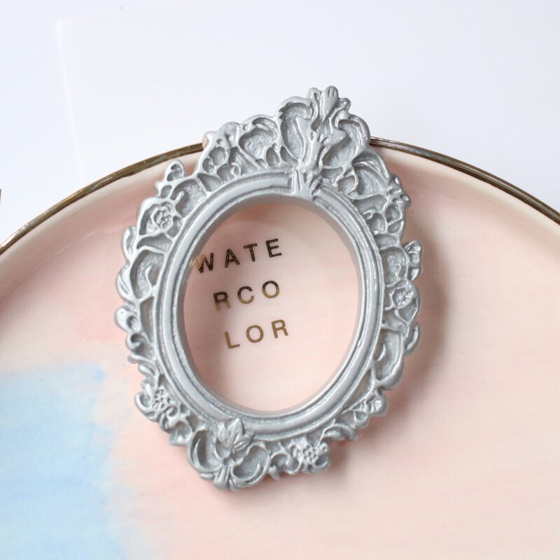 Photo Frame Resin Cabochon Factory - Electroplate Oval Shape DIY Charm