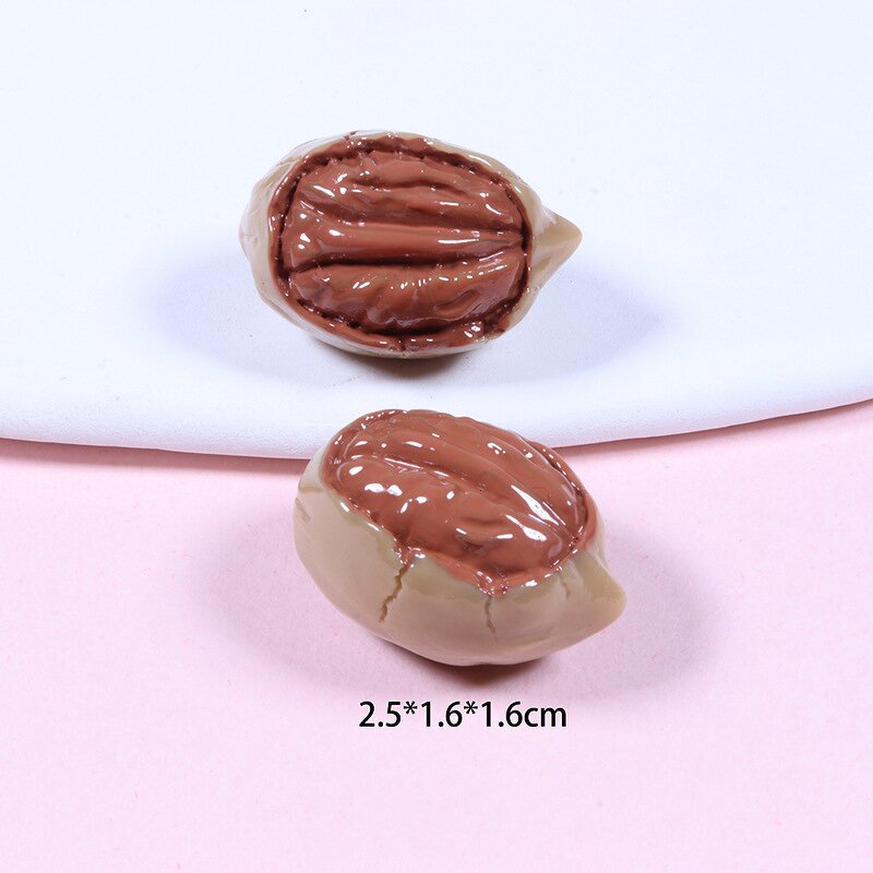 Nut Resin Charm Manufacturer - 3D Artificial Shape Keyring Pendant DIY