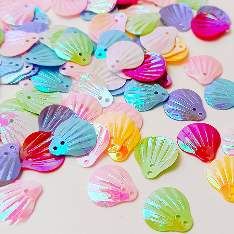 PVC Shell Sequins Manufacturer - 12mm Two Hole for Jewelry Making
