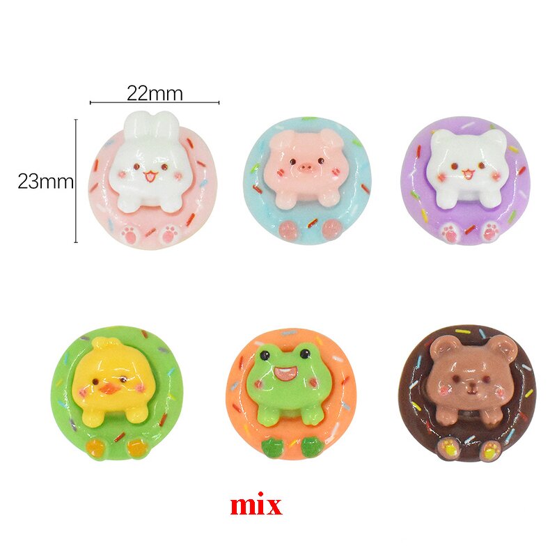 Food Resin Cabochon Manufacturer - OEM/ODM 3D Donut Bread Animal Charm