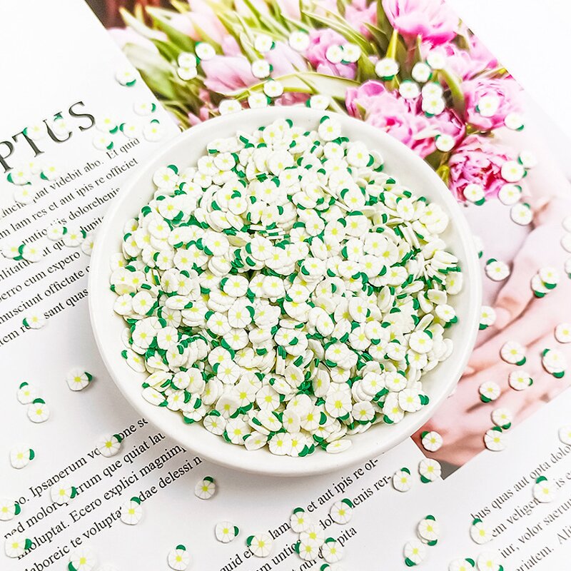 Polymer Clay Slice Factory - 5mm Daisy Flower for Nail Art Decoration