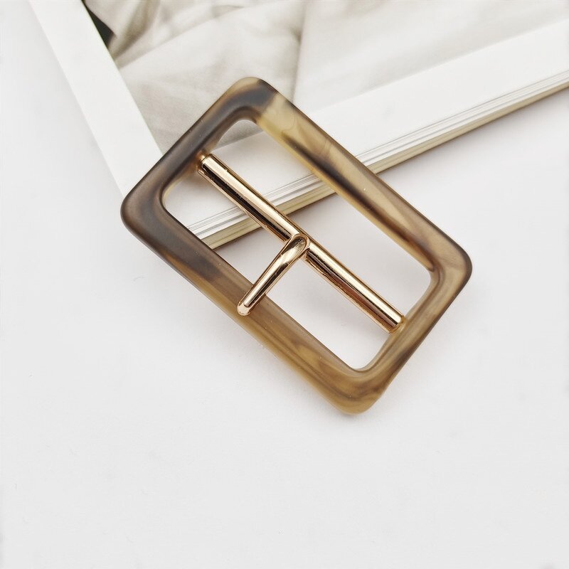 Resin Belt Buckle Factory - Rectangle Two Part Double Pin for Coat