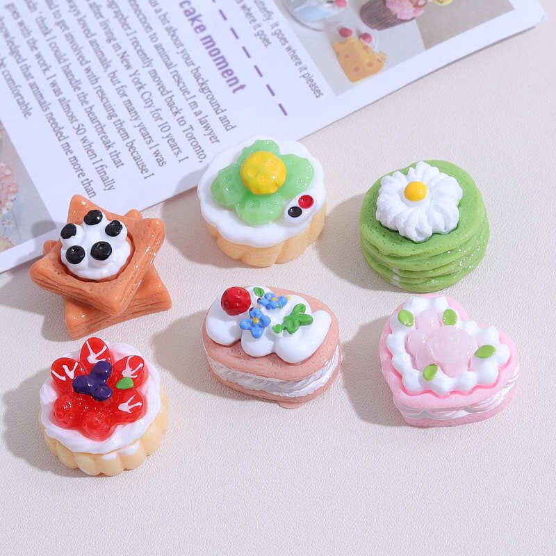 Fruit Cake Resin Charm Factory - 3D Fake Food Mold Keyring Accessories